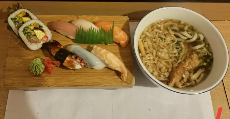 Sushi and Tempura Udon Set